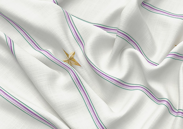 Merrily, Merry Stripy Violet - Made to Measure Curtains - Image 4